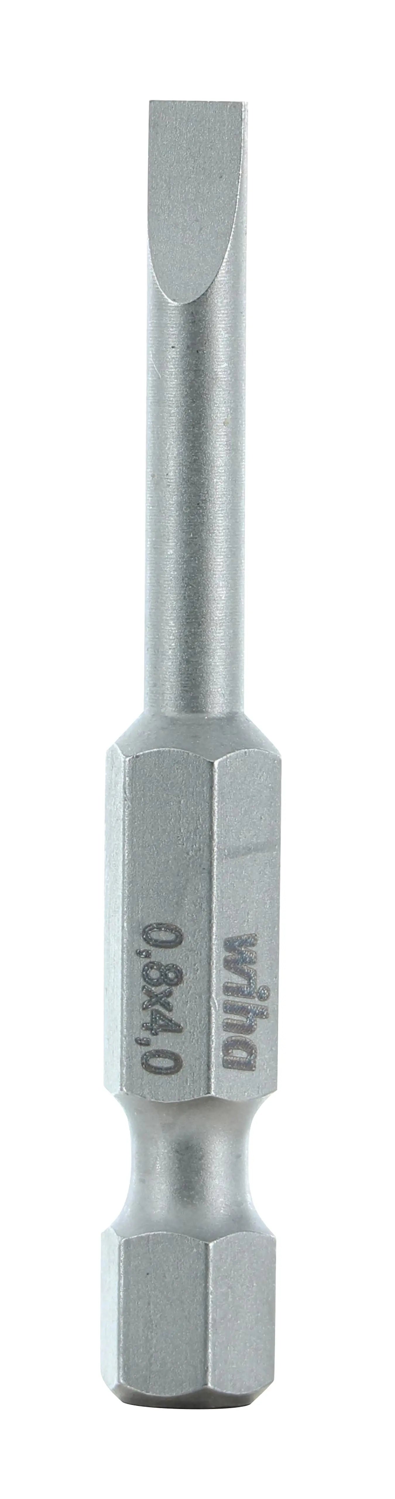 Wiha 74010, Slotted Power Bit 4.0 x .8 x 50mm Wiha