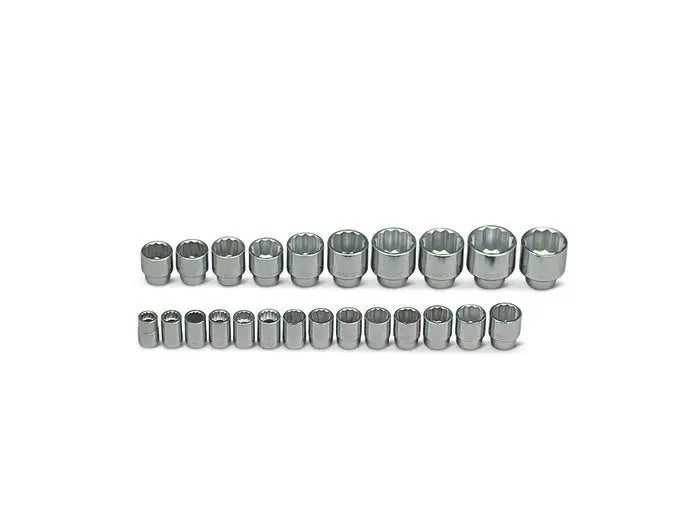 Wright Tool 24 Piece 3/4 in Drive 12-Point Standard Metric Socket Set, 19 - 60mm - WT 624 Socket Set Wright Tool