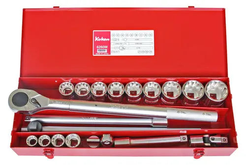 Ko-ken Tools 3/4 Sq. Dr. Socket Set 12 point 25 pieces Ko-ken Tools