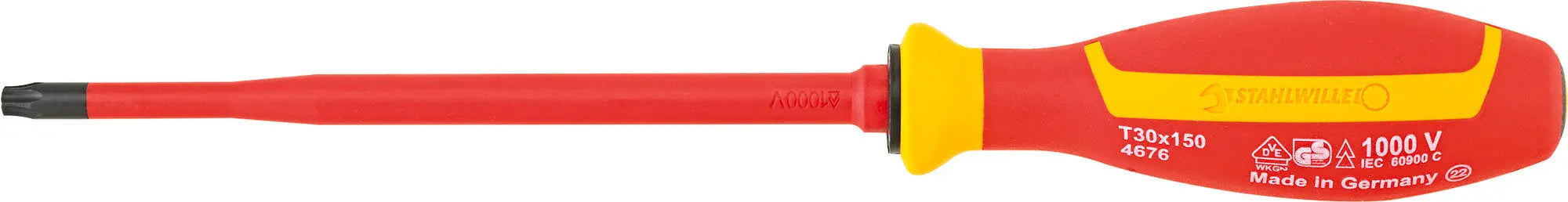 Stahlwille VDE Torx Screwdriver, T30 x 150mm - ST 46763030 Stahlwille
