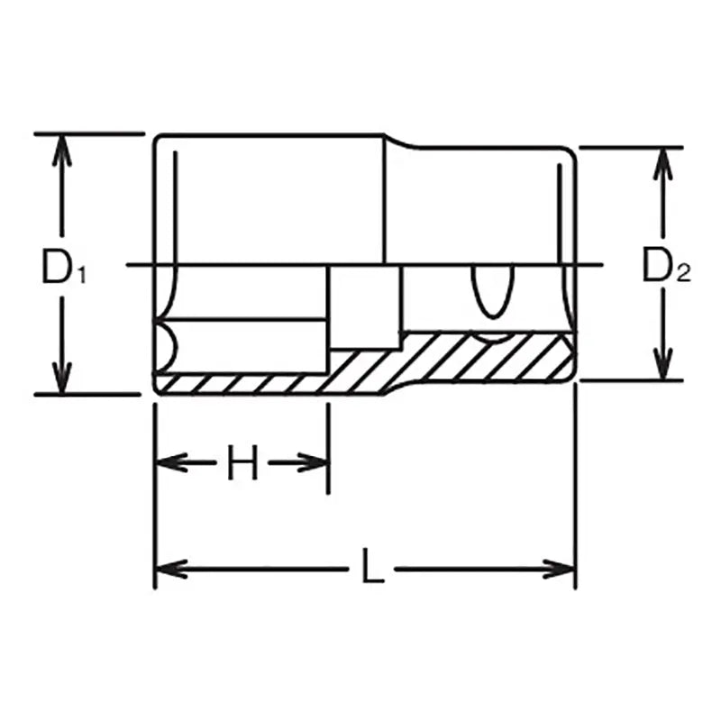 Ko-ken Tools 3/4 Sq. Dr. Socket 65mm 6 point Length 80mm Ko-ken Tools