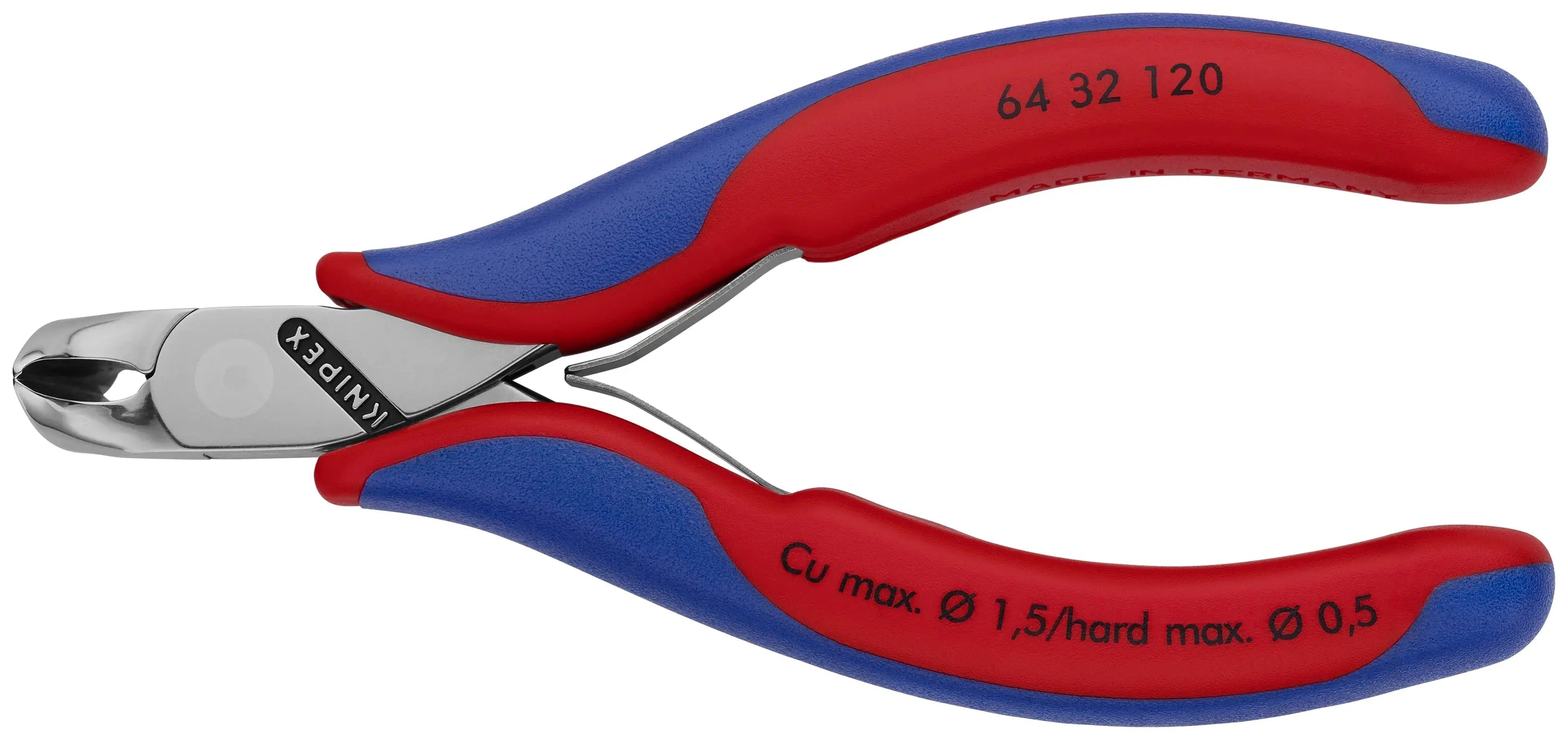 Knipex 64 32 120 KN | Electronics End Cutting Nippers, Multi-Component Knipex