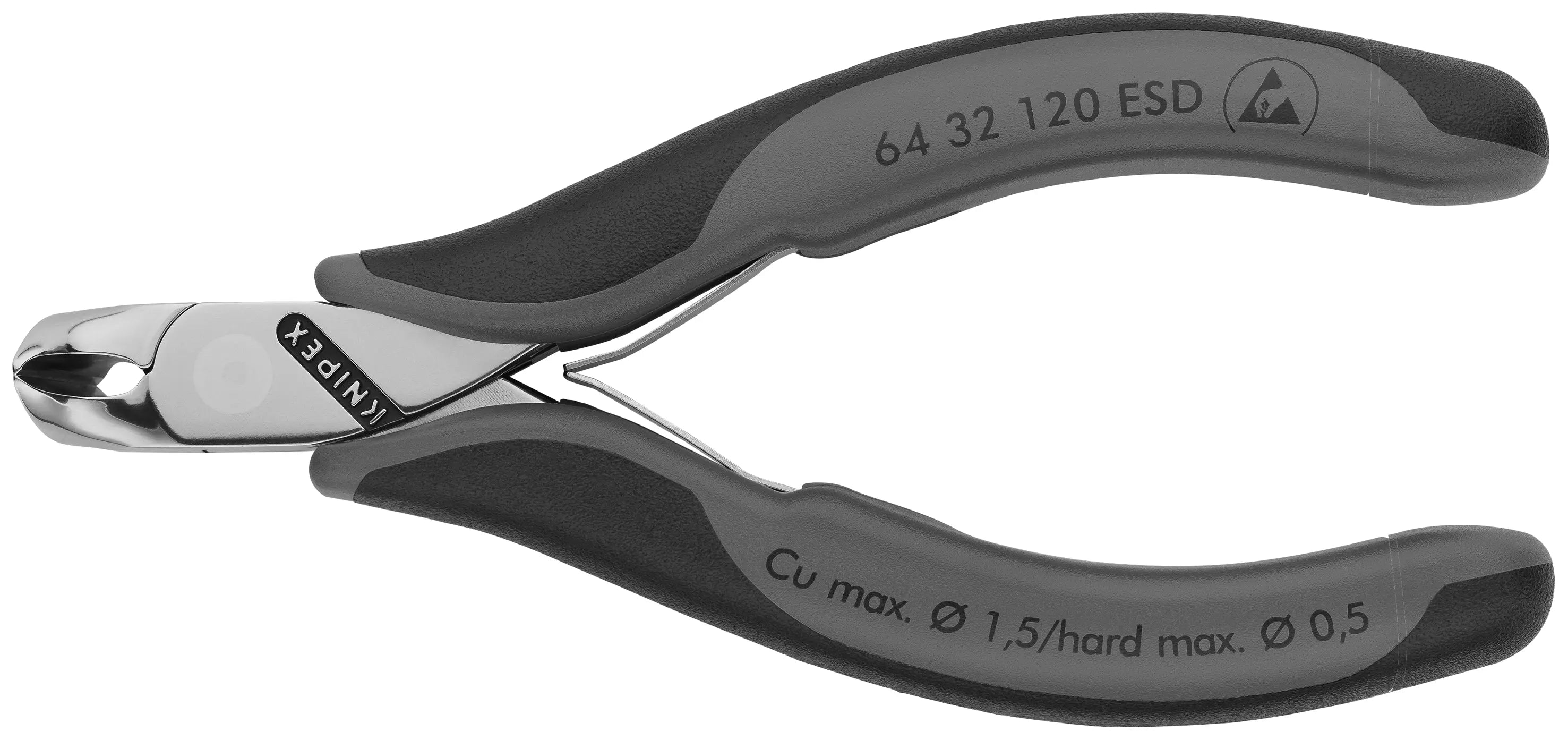 Knipex 64 32 120 ESD KN | Electronics End Cutting Nippers, ESD Knipex