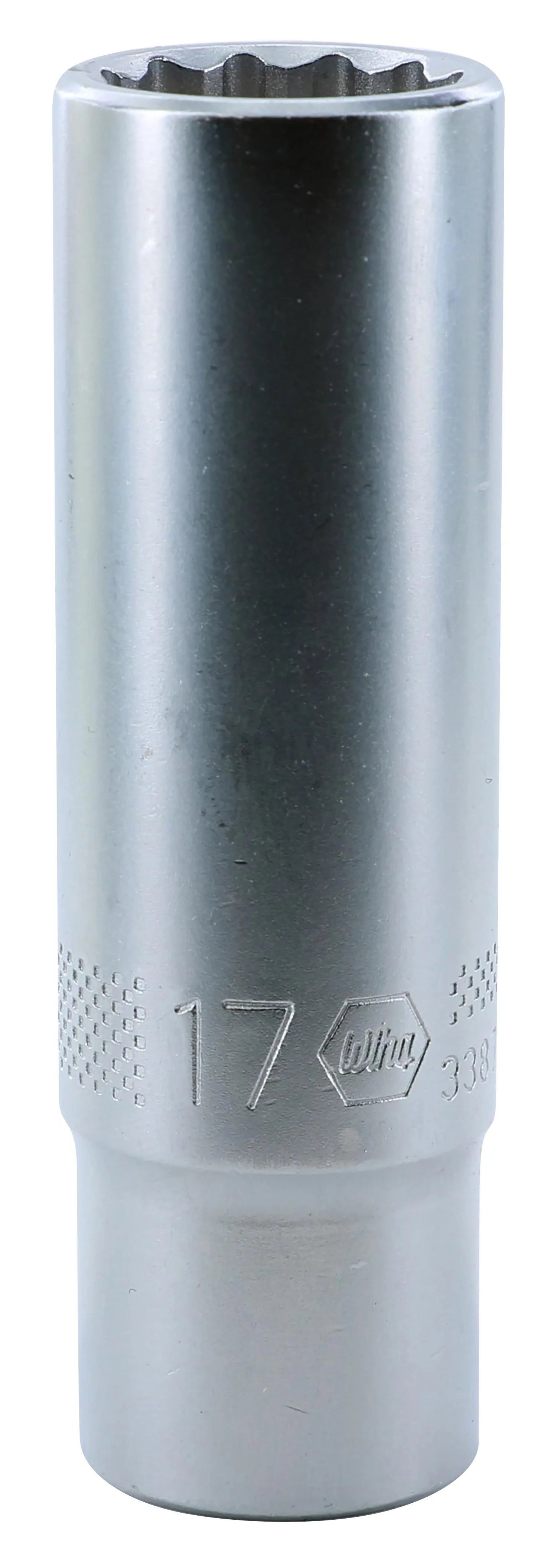 Wiha 33873, 1/2" Drive Deep Socket, 12 Point, 17.0mm Wiha