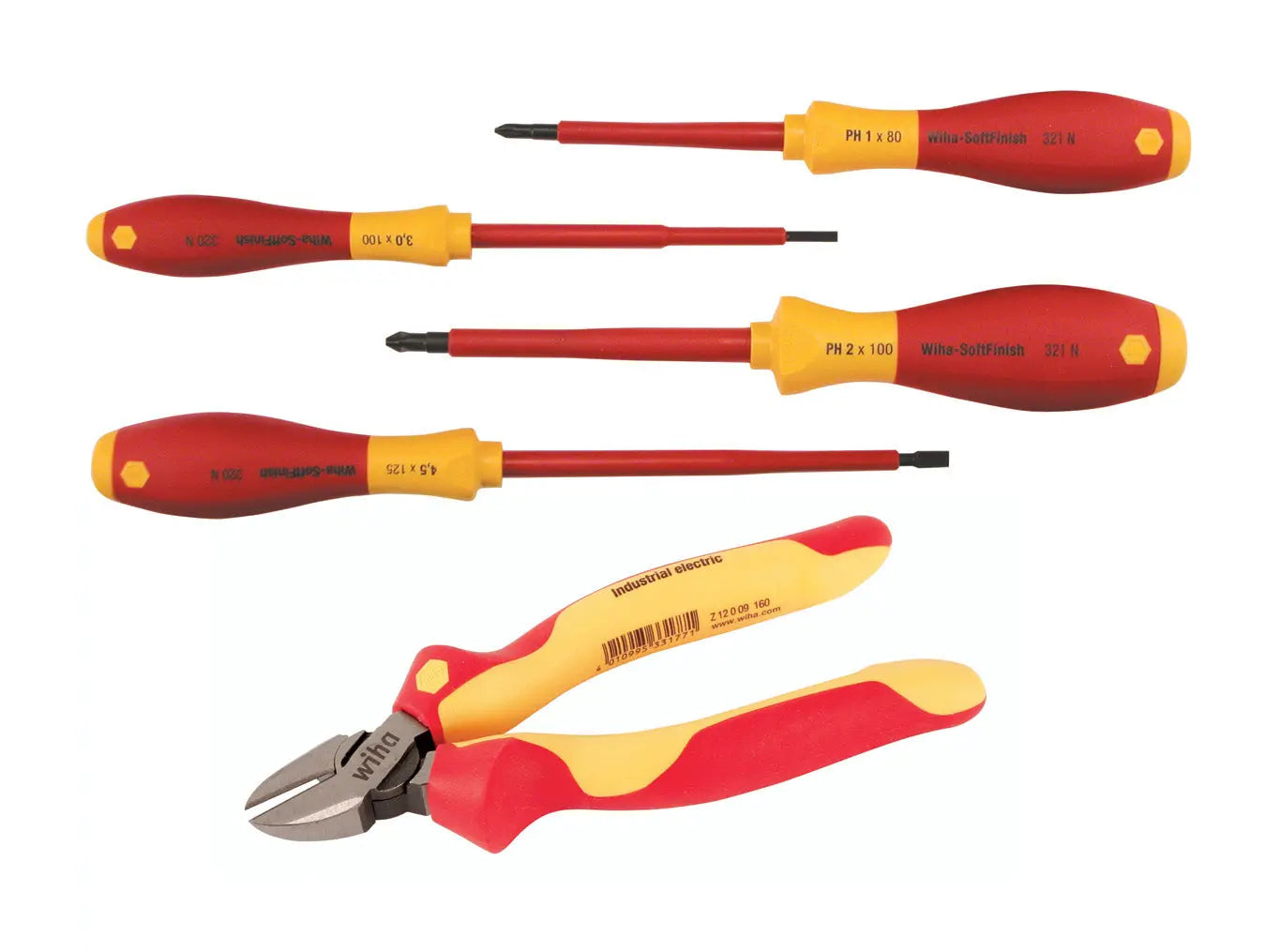 Wiha 32983, Insulated Industrial Cutters/Drivers Set Wiha