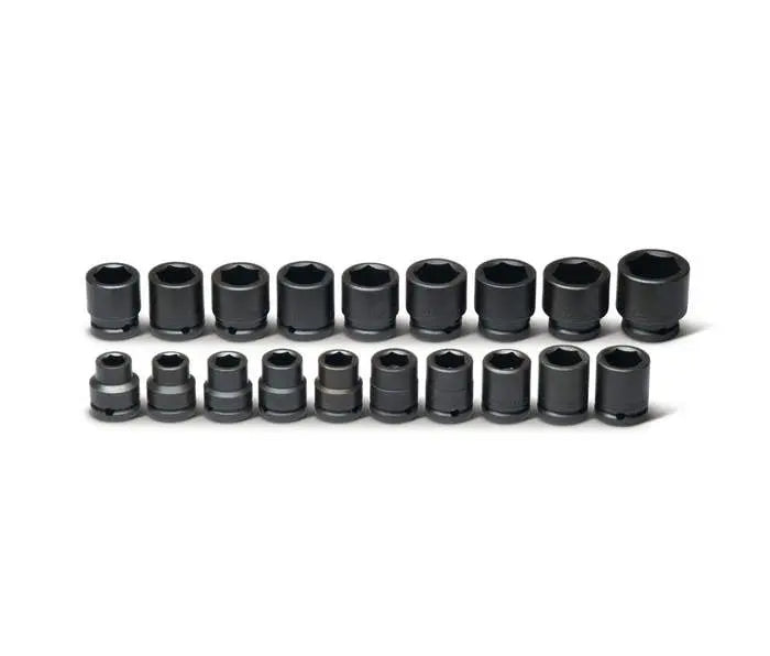 Wright Tool 19 Piece 3/4 in Drive 6-Point Standard Metric Impact Socket Set, 17 - 41mm - WT 655 Socket Set Wright Tool