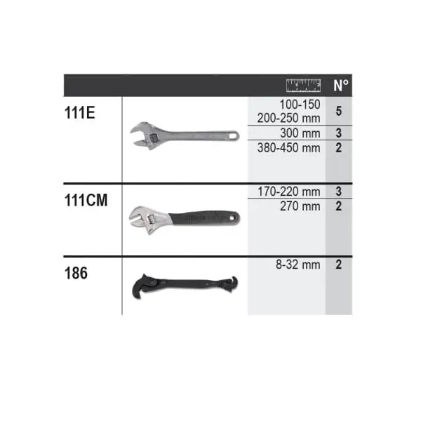 Beta Tools (Article# 6600 M/33) Set of 37 Assortment Tools with Hooks without Panel - BT 066000033 