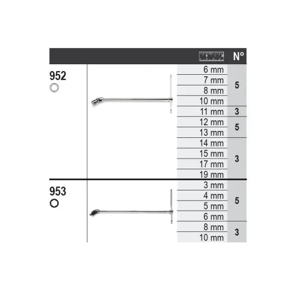 Beta Tools (Article# 6600 M/61) Set of 71 Assortment Tools with Hooks without Panel - BT 066000061 