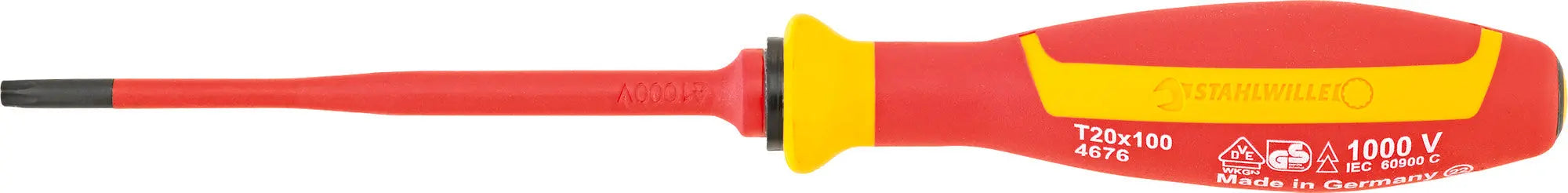Stahlwille VDE Torx Screwdriver, T20 x 100mm - ST 46763020 Stahlwille