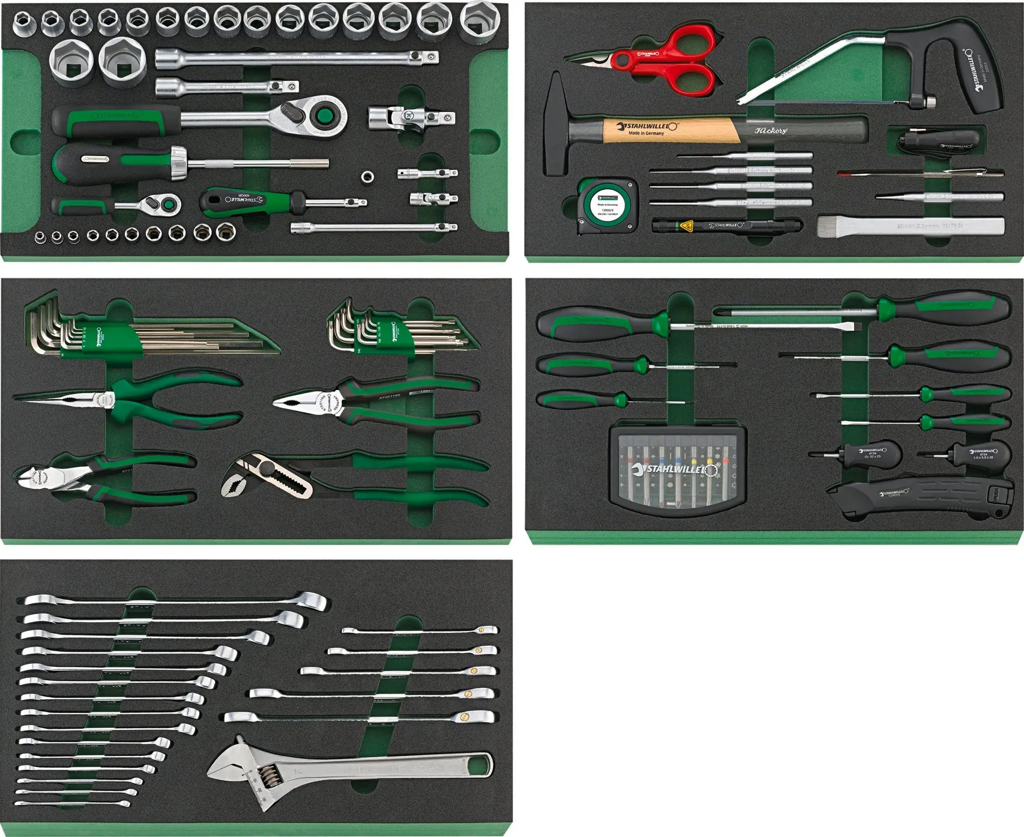 Stahlwille Set of 159 Assortment Tools with TCS Insert and Tool Trolley - ST 97842804 Stahlwille