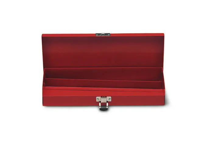 Wright Tool Red Metal Tool Box with Chrome Catch, 25-1/2 x 5-1/4 x 3 in - WT 96A Tool Box Wright Tool