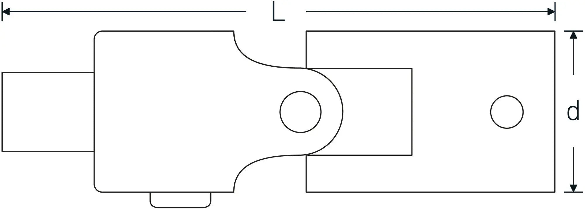 Stahlwille 1/4 in Drive Quick Release Universal Joint, Length 45mm, 13mm - ST 11021000 Stahlwille
