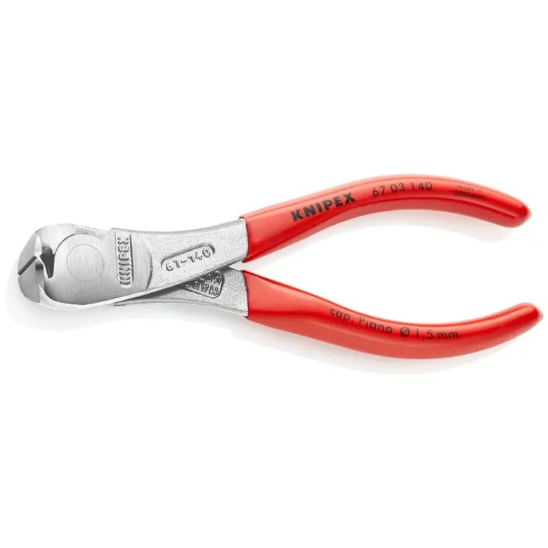 Knipex High Leverage End Cutting Nipper, 5-1/2 in - KN 67 03 140 Knipex