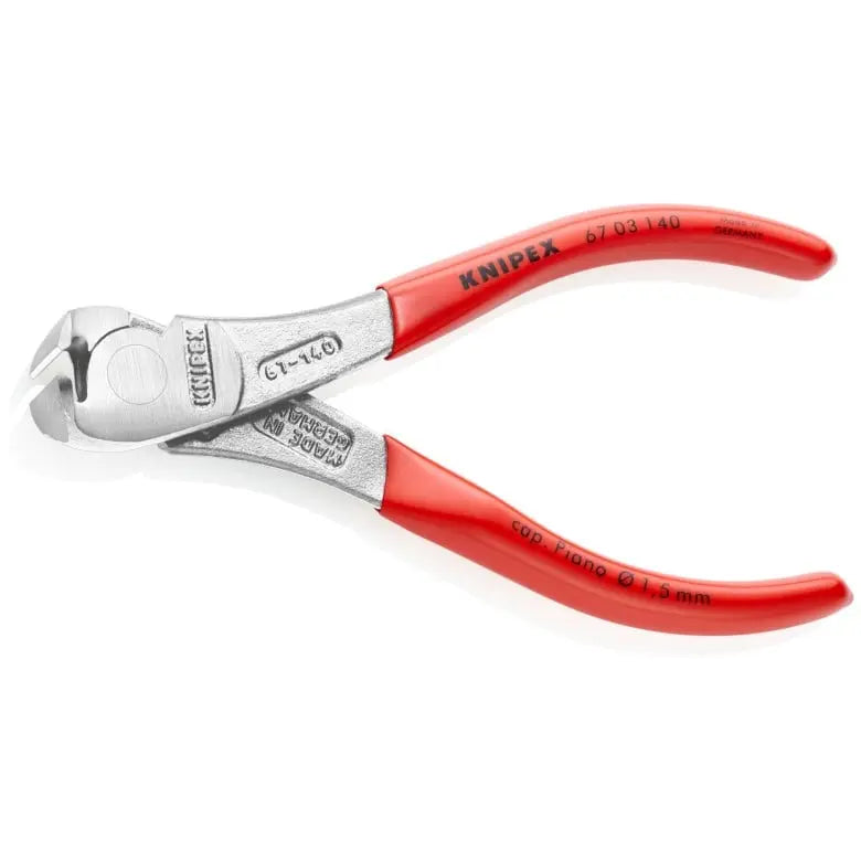 Knipex High Leverage End Cutting Nipper, 5-1/2 in - KN 67 03 140 Knipex