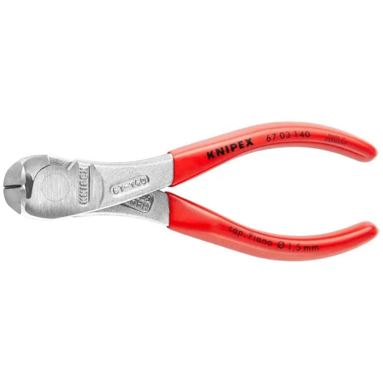Knipex High Leverage End Cutting Nipper, 5-1/2 in - KN 67 03 140 Knipex