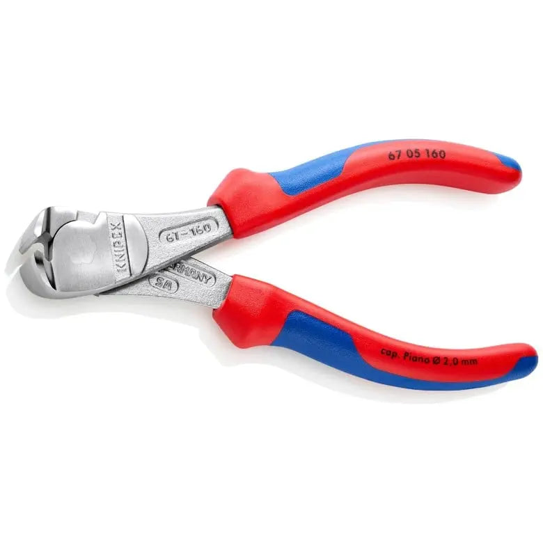Knipex High Leverage End Cutting Nipper, 6-1/4 in - KN 67 05 160 Knipex