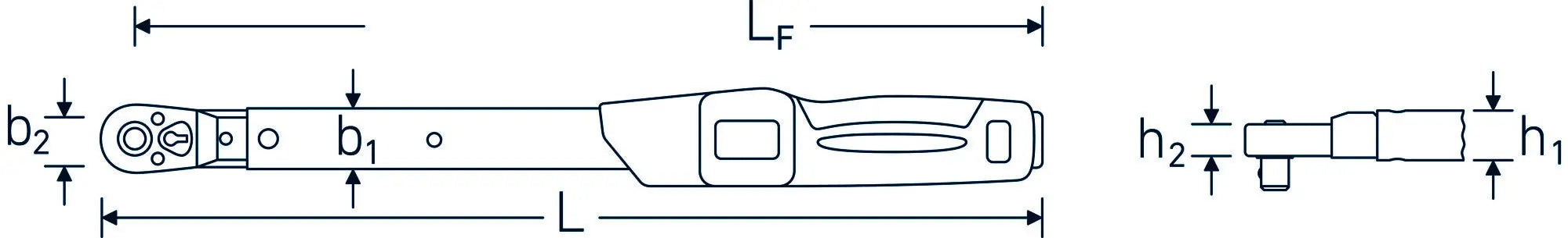 Stahlwille MANOSKOP Service Torque Wrench with Fixed Quick Release Ratchet, 10QR FK - ST 96502110 Stahlwille