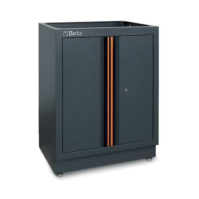 Beta Tools C45PROX+MA Garage Tool Storage Cabinet System with Stainless Steel Coated Worktop, 116.34 in L x 19.49 in D x 78.74 in H - BT 045001997