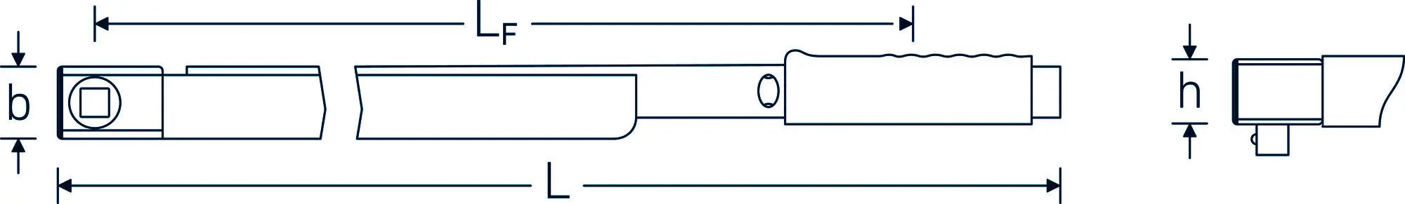 Stahlwille MANOSKOP Torque Wrench with Fixed Square Drive, 160 - 800 Nm - ST 50190081 Stahlwille