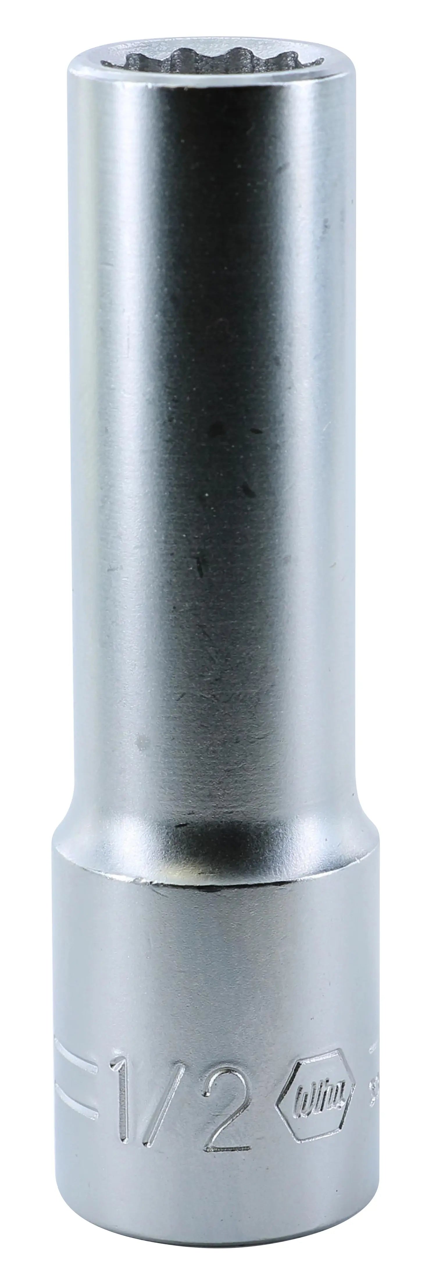 Wiha 33853, 1/2" Drive Deep Socket, 12 Point, 1/2" Wiha