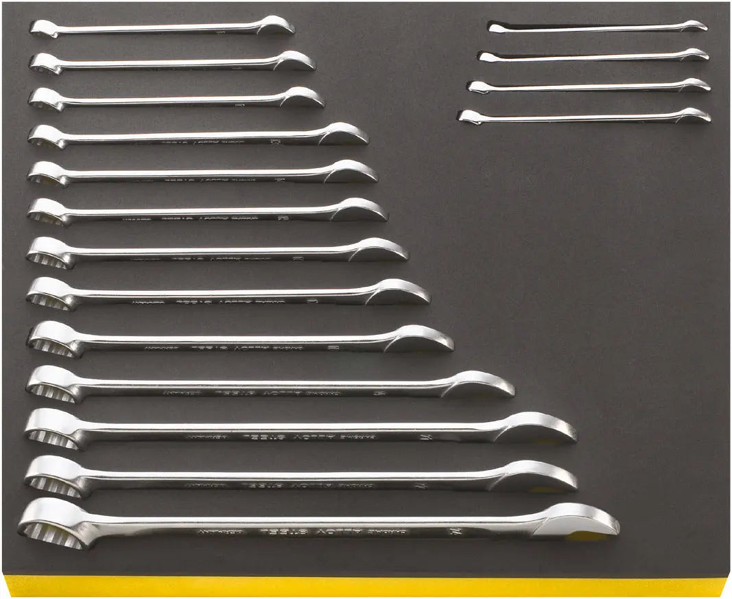 Stahlwille Set of 17 Combination Wrench with TCS Insert, 6 - 24mm, 350 x 350 x 60mm - ST 96830164 Stahlwille