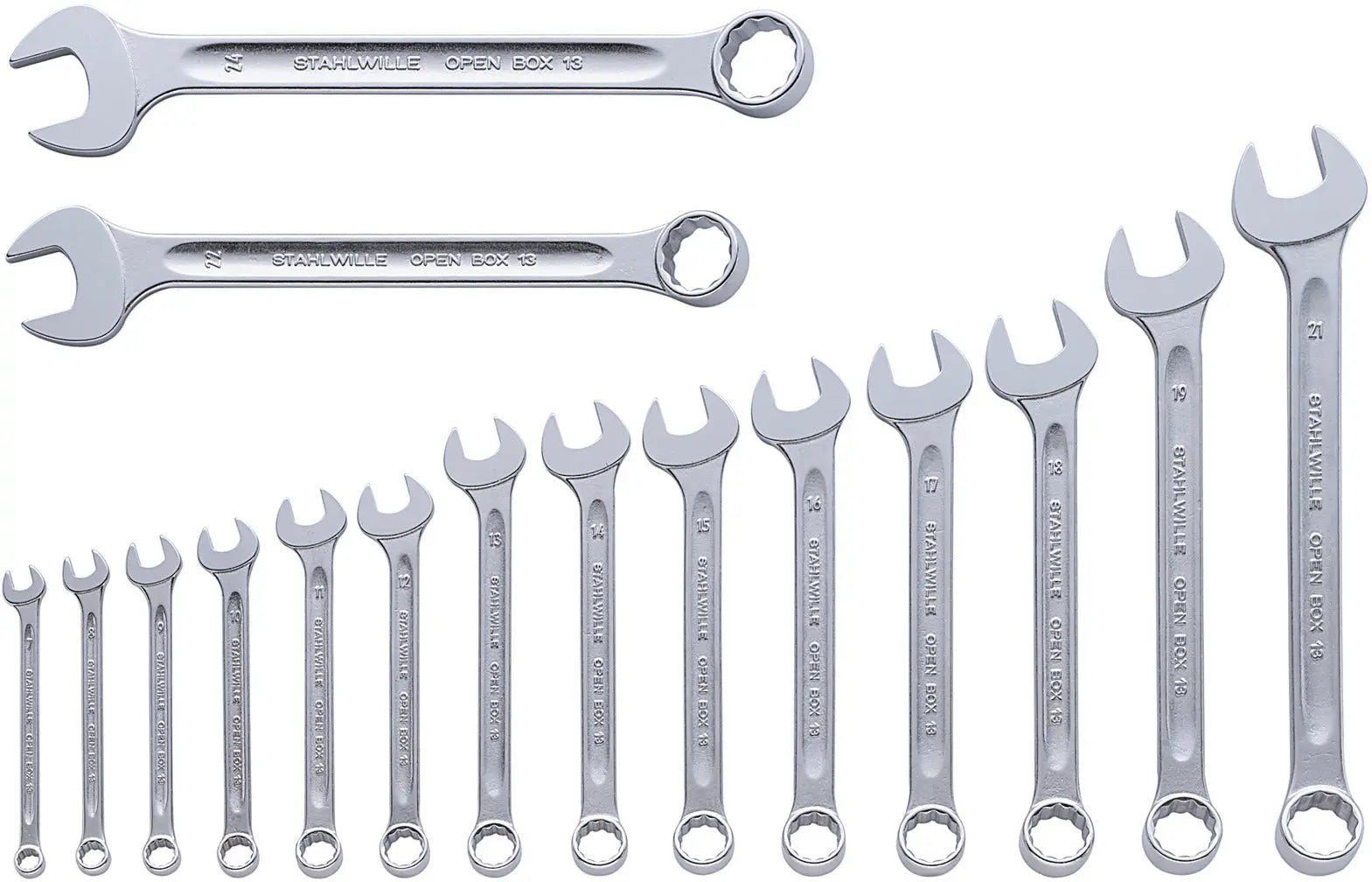 Stahlwille Set of 16 Combination Wrench, 7 - 24mm - ST 96400816 Stahlwille