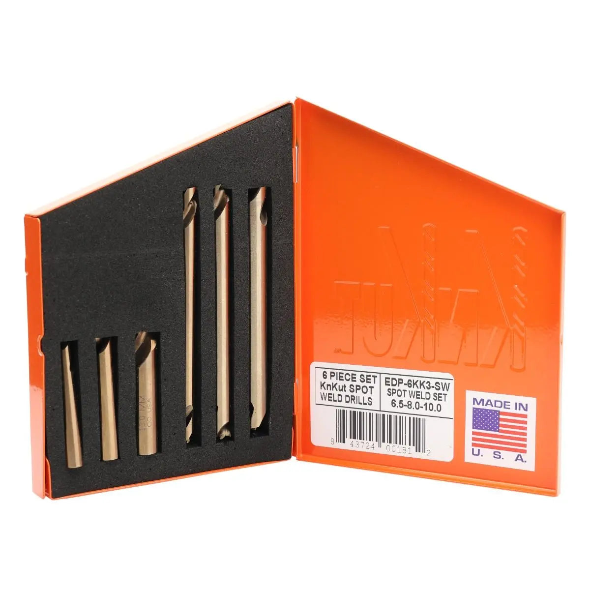 KnKut Set of 6 Spot-Weld Drill Bit - 6KK3-SW KnKut