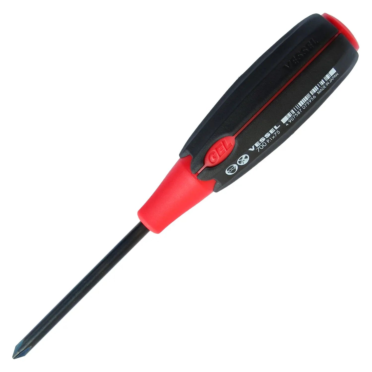 Vessel Tools Super Cushion Screwdriver, PH1 x 75mm - VL 700P175 Vessel Tools