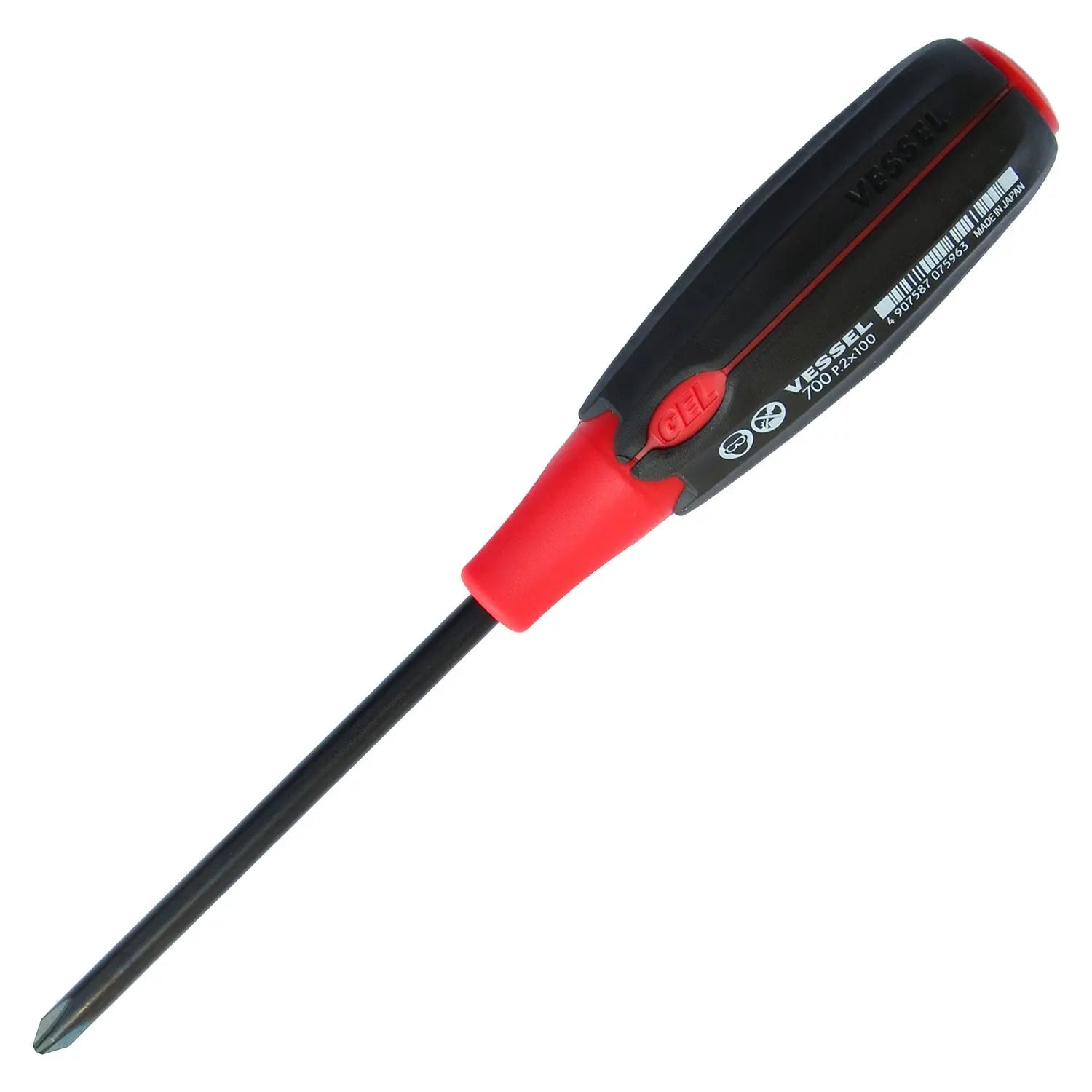 Vessel Tools Super Cushion Screwdriver, PH2 x 100mm - VL 700P2100 Vessel Tools