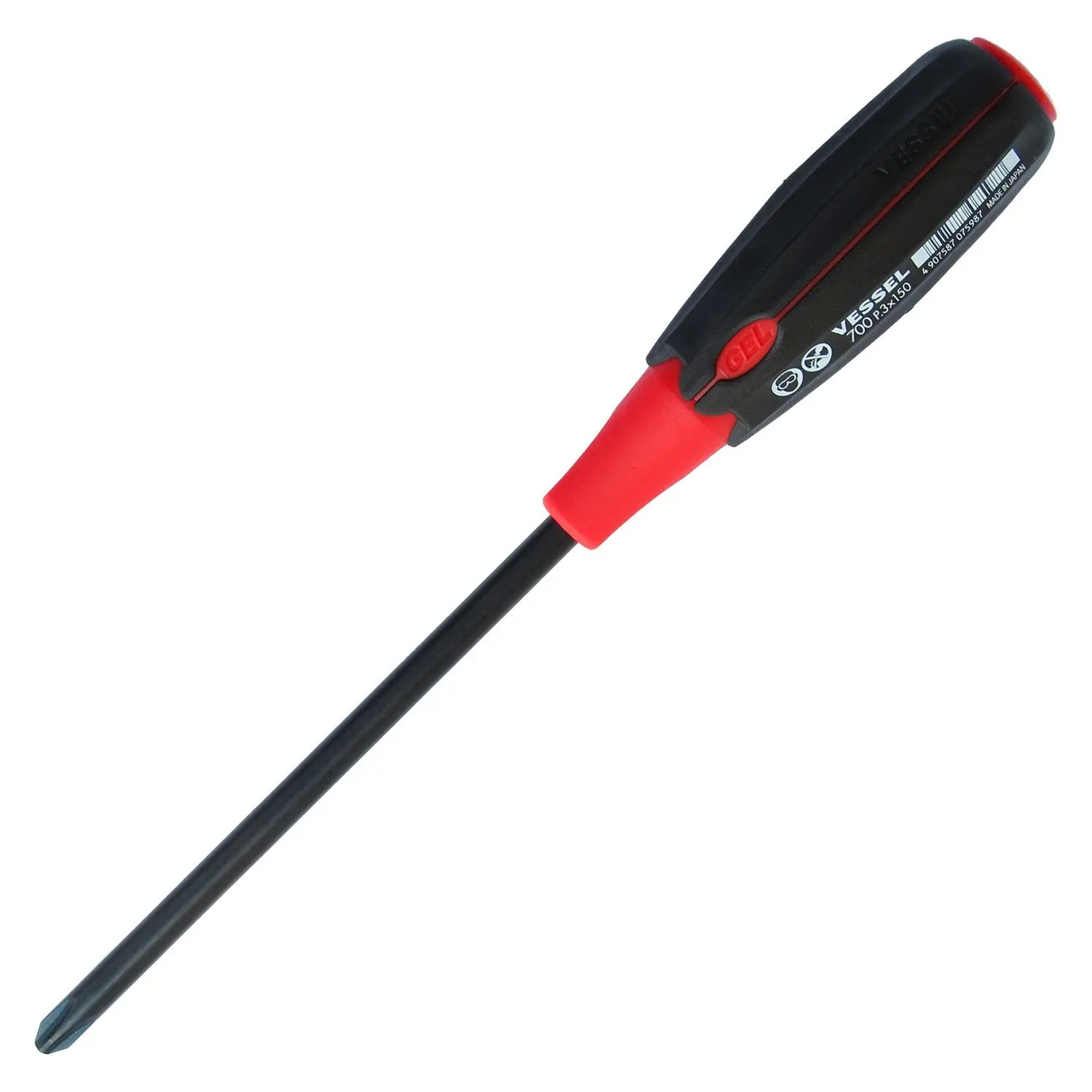 Vessel Tools Super Cushion Screwdriver, PH3 x 150mm - VL 700P3150 Vessel Tools