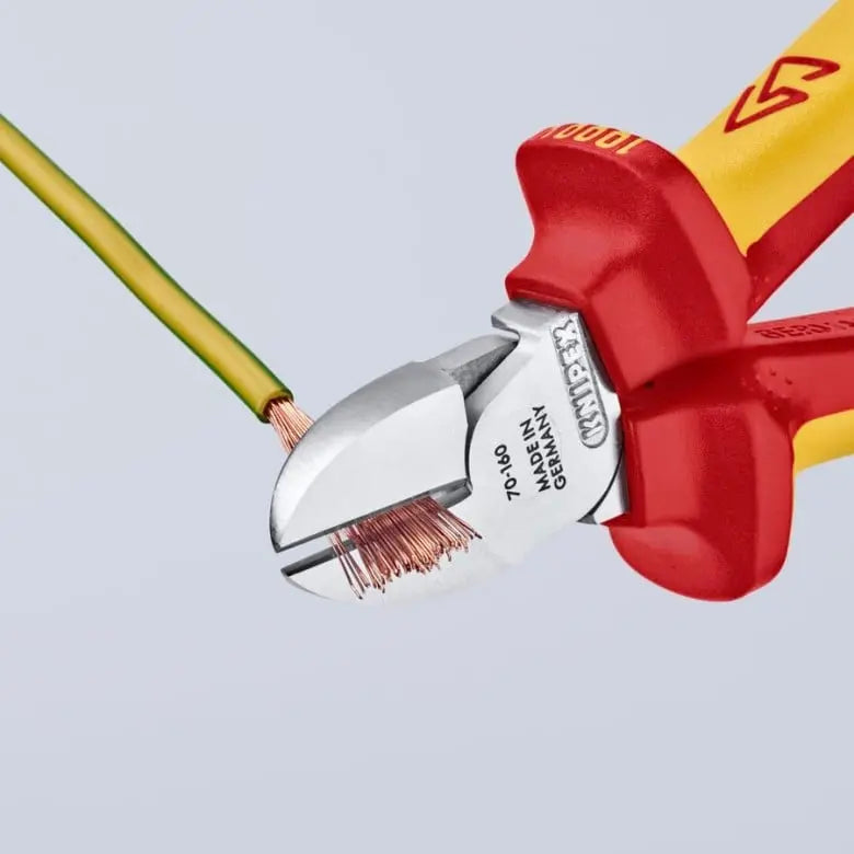 Knipex 1000V Insulated Tethered Attachment Diagonal Cutter, 6-1/4 in - KN 70 06 160 T Knipex