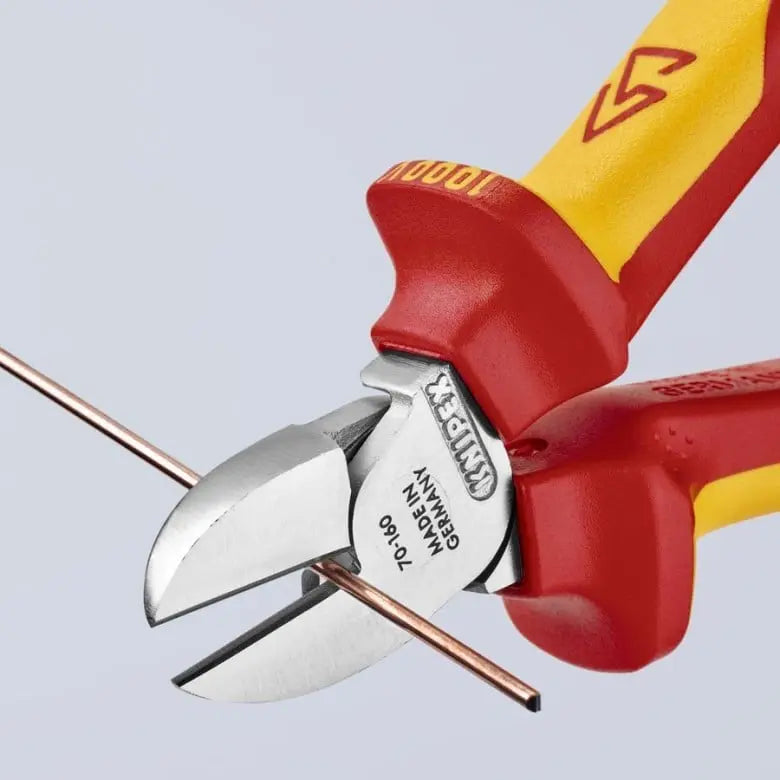 Knipex 1000V Insulated Tethered Attachment Diagonal Cutter, 6-1/4 in - KN 70 06 160 T Knipex