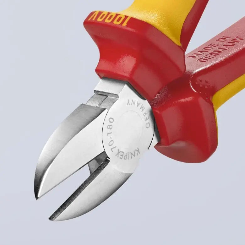 Knipex 1000V Insulated Tethered Attachment Diagonal Cutter, 7-1/4 in - KN 70 06 180 T Knipex