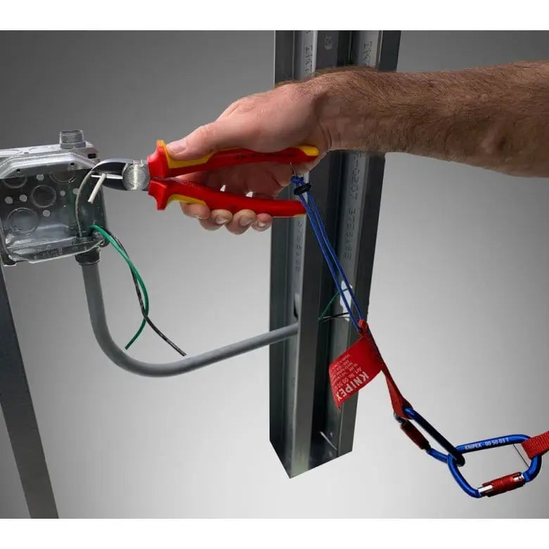 Knipex 1000V Insulated Tethered Attachment Diagonal Cutter, 7-1/4 in - KN 70 06 180 T Knipex