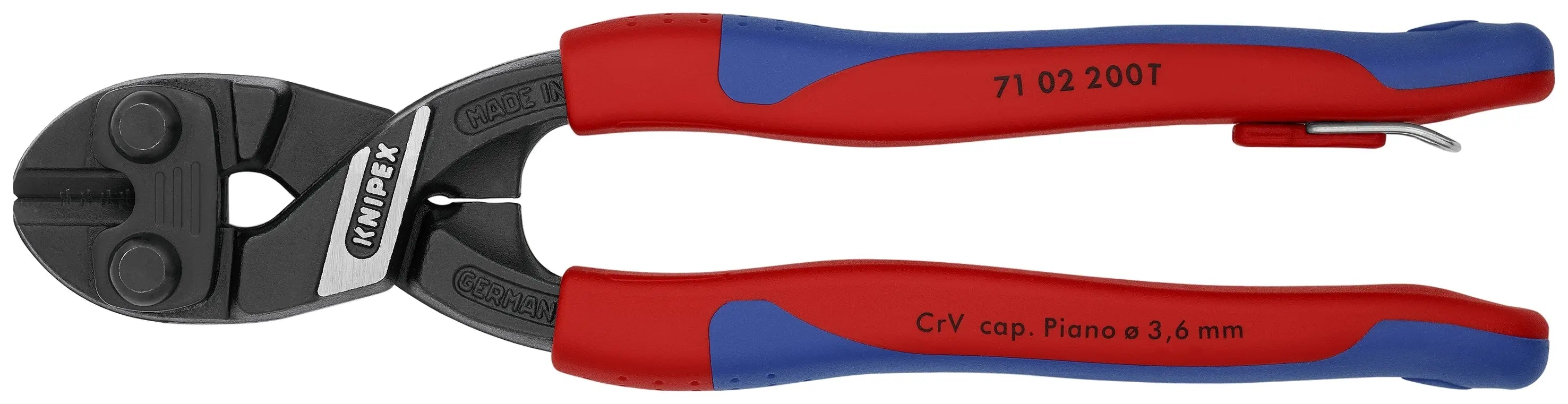 Knipex 71 02 200 T BKA KN | CoBolt Compact Bolt Cutters, Multi-Component, Tethered Attachment Knipex