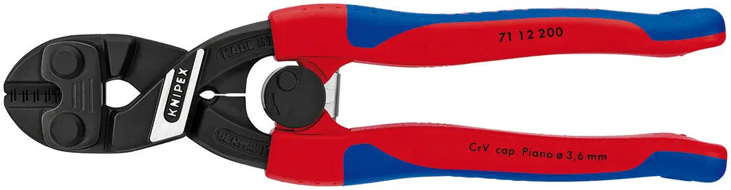 Knipex 71 12 200 SBA KN | CoBolt Compact Bolt Cutters w/ Spring, Multi-Component Knipex