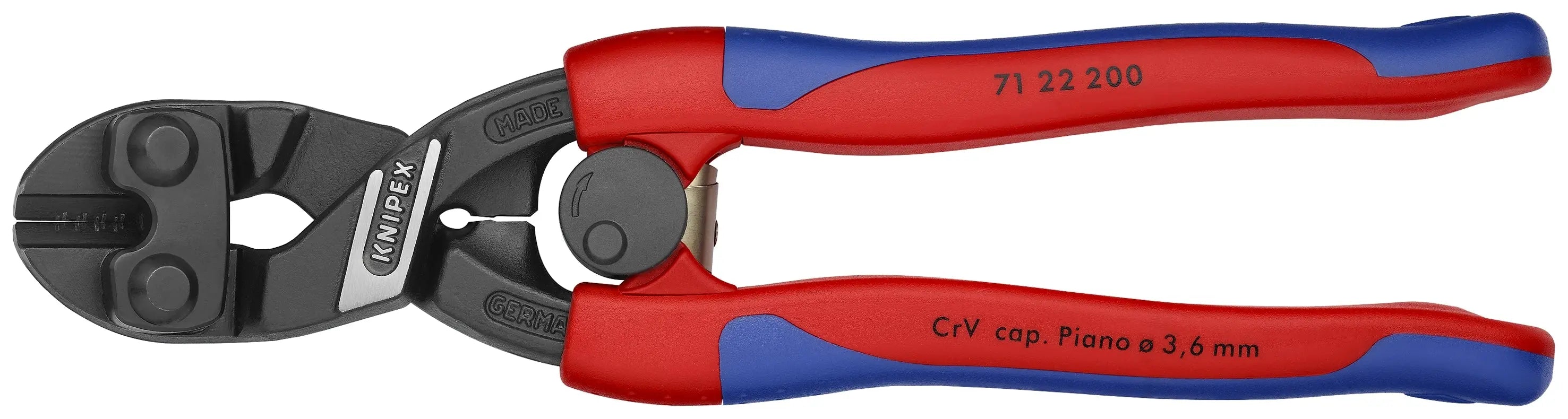 Knipex 71 22 200 KN | CoBolt Compact Bolt Cutter Multi-Component, 20 degree Angled Knipex