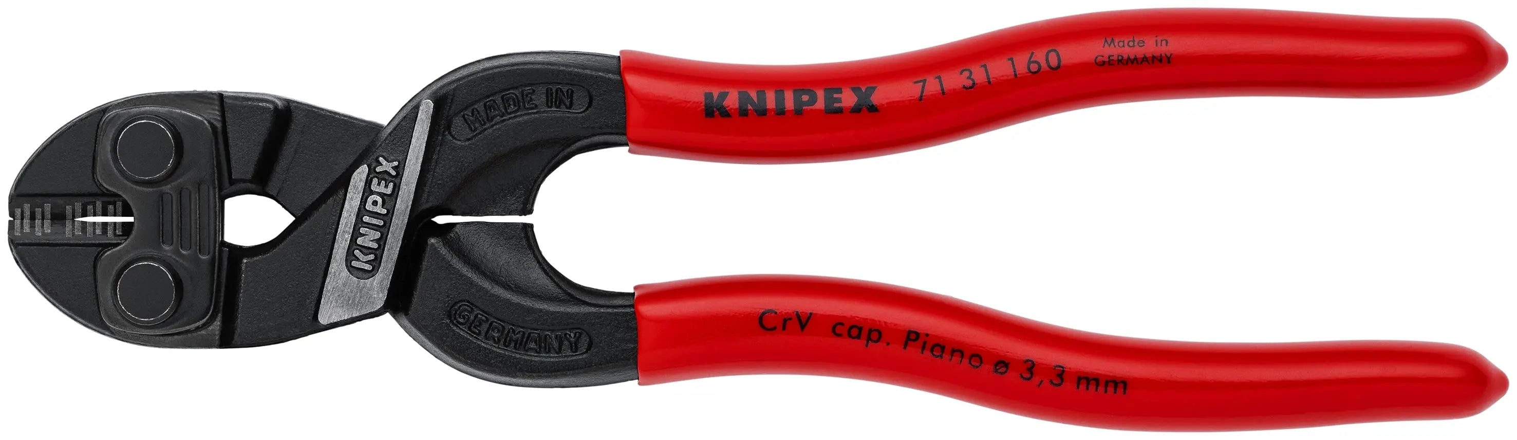 Knipex 71 31 160 KN | CoBolt S, Compact Bolt Cutter w/ Notched Blade Knipex