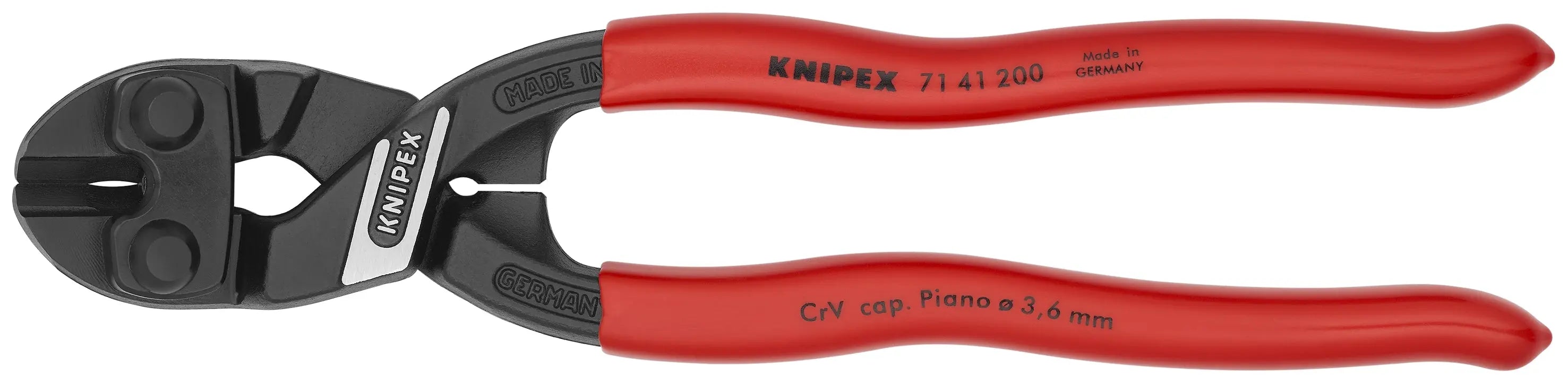 Knipex 71 41 200 KN | CoBolt Compact Bolt Cutters w/ Notched Blade, 20 degree Angled Knipex