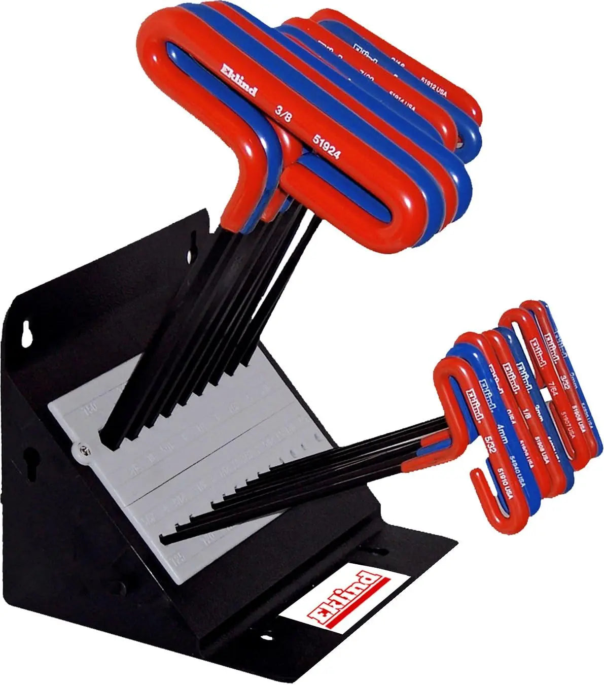 Eklind Set of 18 Cushion Grip Hexagon T-Key with Stand Combo Pack - EK 50918 Hexagon T-Key Set Eklind