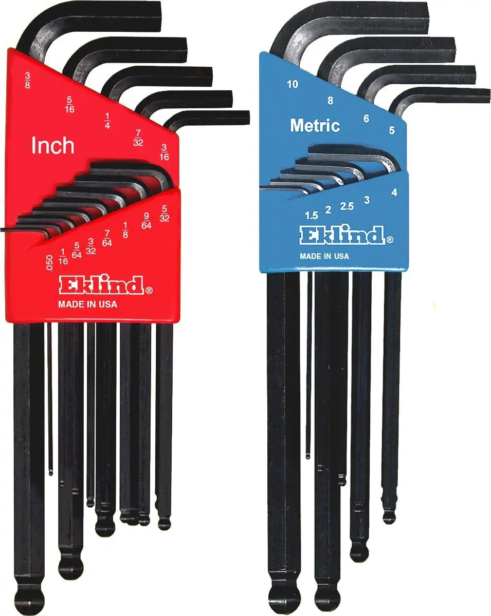 Eklind Set of 22 Ball End Hexagon L-Key Combo Pack with Plastic Index - EK 13222 Hexagon L-Key Combo Eklind