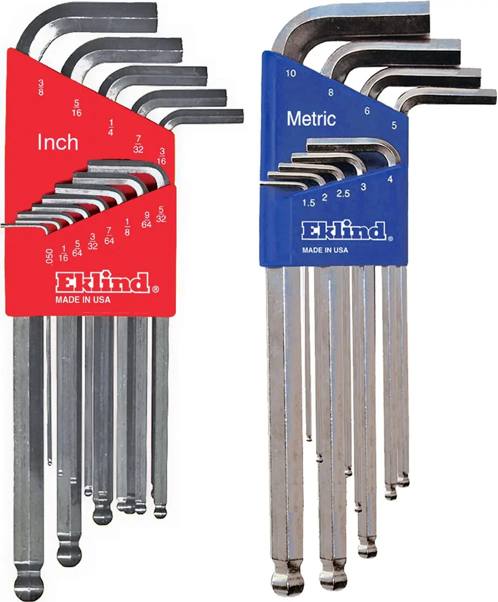 Eklind Set of 22 Bright Ball End Hexagon L-Key Combo Pack - EK 13322 Hexagon L-Key Combo Eklind