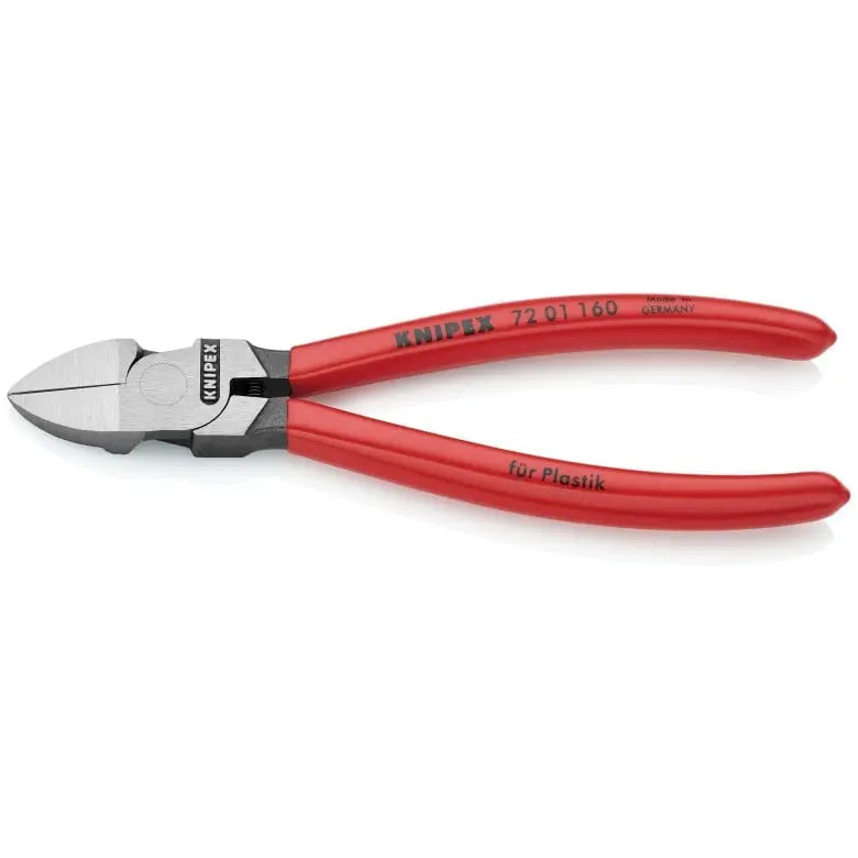 Knipex Diagonal Plier for Flush Cutting Plastics, 6-1/4 in - KN 72 01 160 Knipex