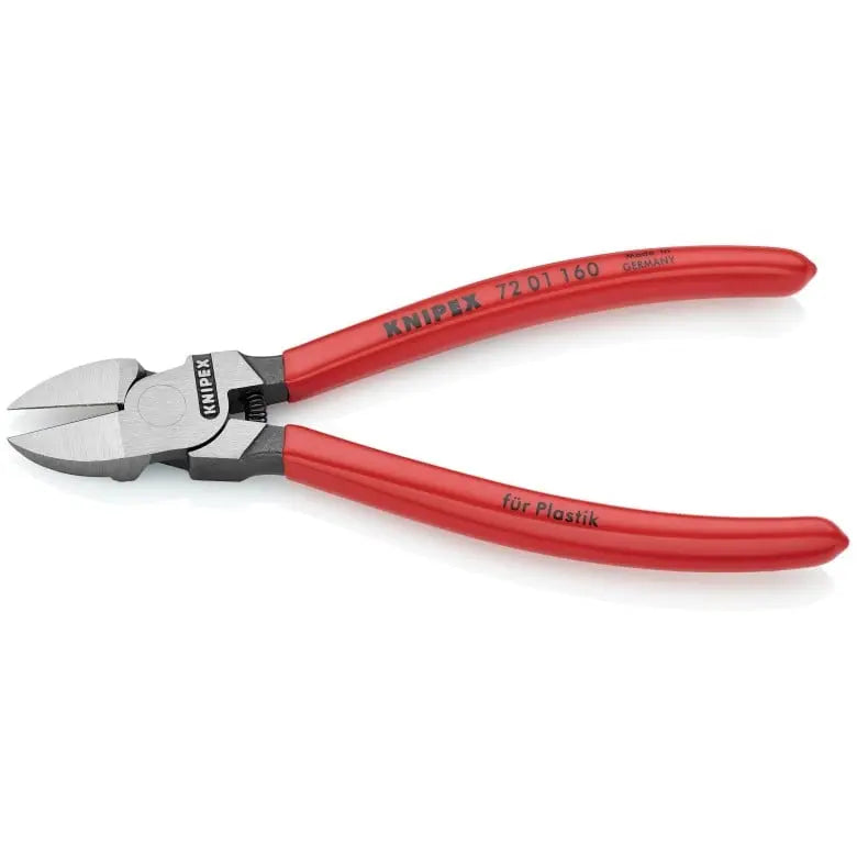Knipex Diagonal Plier for Flush Cutting Plastics, 6-1/4 in - KN 72 01 160 Knipex