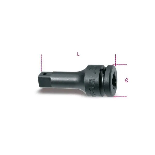 Beta Tools (Article# 720/20) 1/2 in Drive Impact Extension Bar, Black Oxide, 75mm Long - BT 7200818 Beta Tools