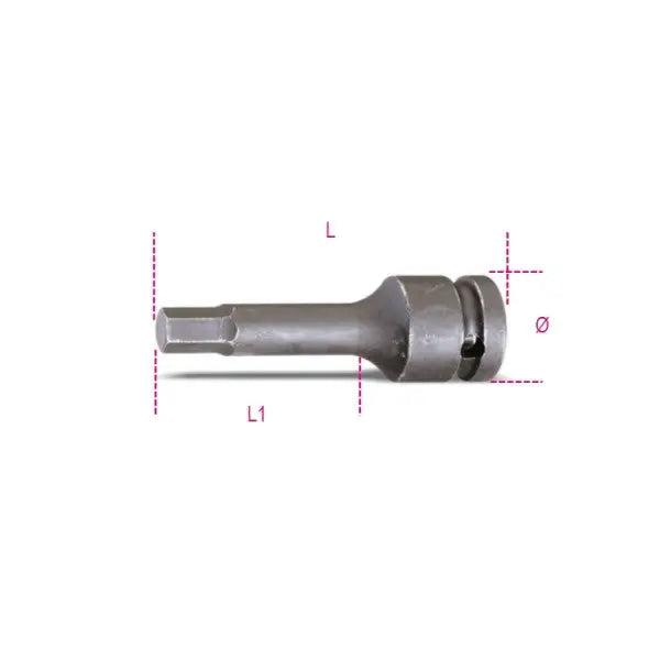 Beta Tools (Article# 720ME 14) 14mm, 1/2 in Drive Hexagon Bit Socket, Black Oxide - BT 7200514 Beta Tools