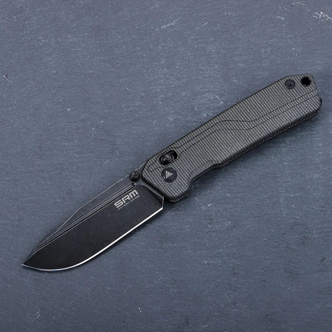 Fenix SRM Black Micarta Rubik Ambi Lock Knife with Black Blade - F SRM-7228L-MB2 Fenix