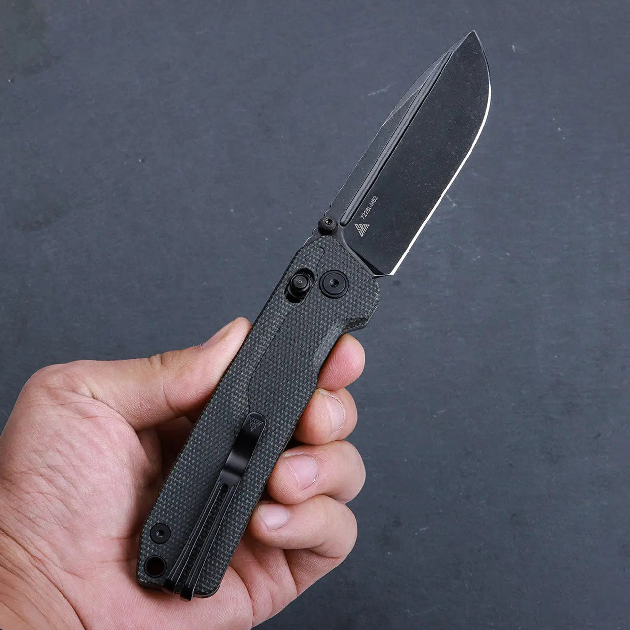 Fenix SRM Black Micarta Rubik Ambi Lock Knife with Black Blade - F SRM-7228L-MB2 Fenix
