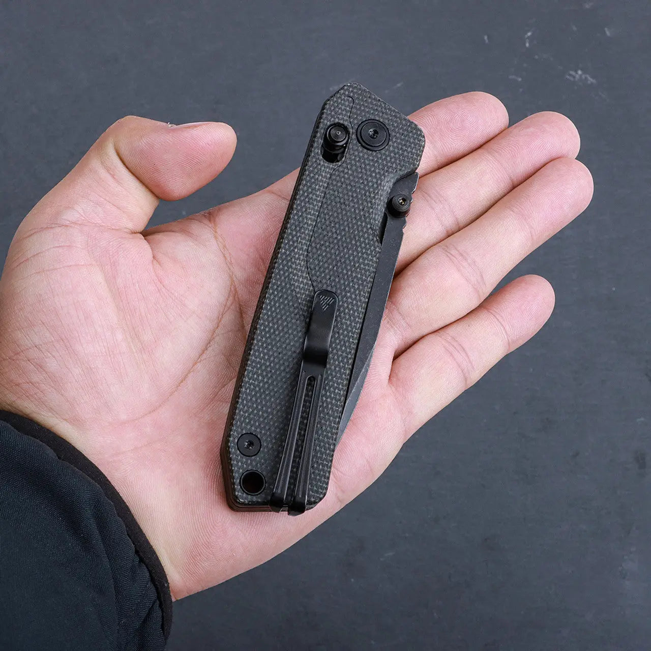 Fenix SRM Black Micarta Rubik Ambi Lock Knife with Black Blade - F SRM-7228L-MB2 Fenix
