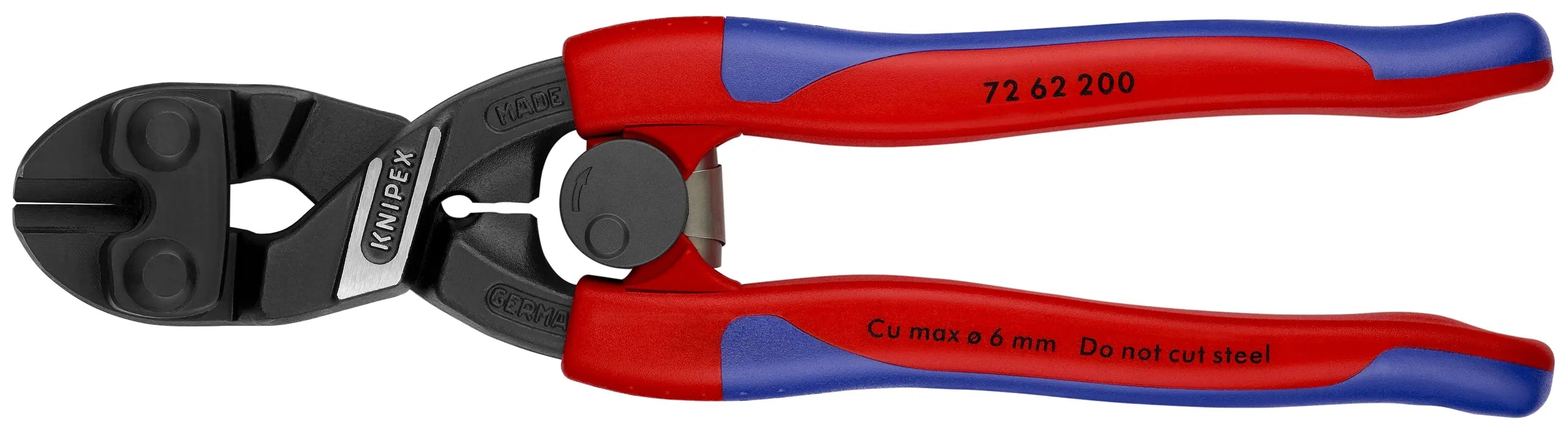 Knipex 72 62 200 KN | High Leverage Flush Cutter for Plastic and Soft Metal, Multi-Component Knipex